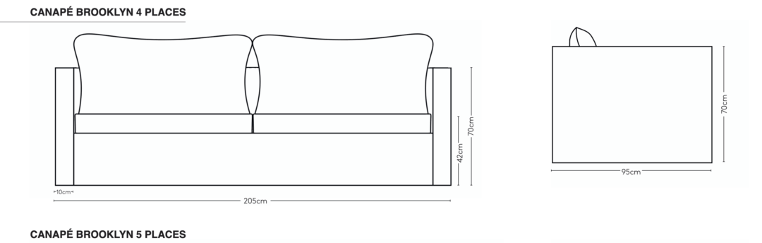 Canapé Brooklyn 4 places &#8211; HAOMY