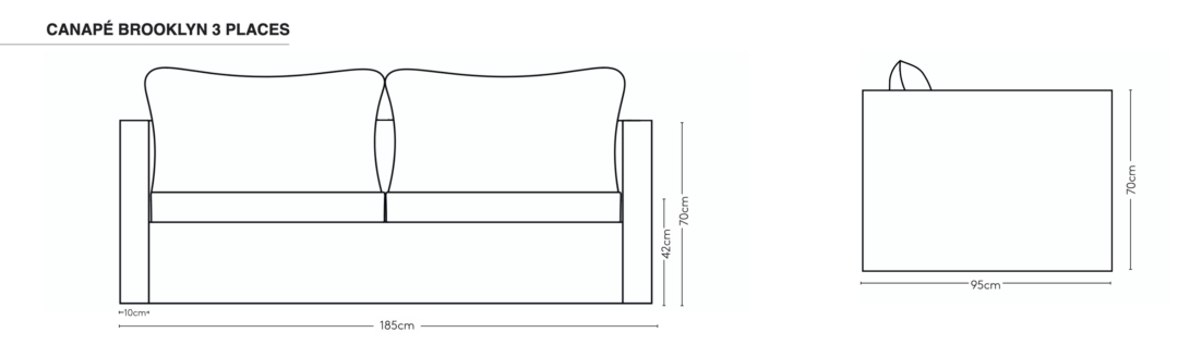 Canapé Brooklyn 3 places &#8211; HAOMY