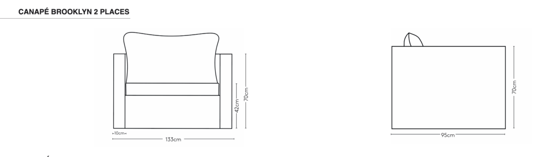 Canapé Brooklyn 2 places &#8211; HAOMY