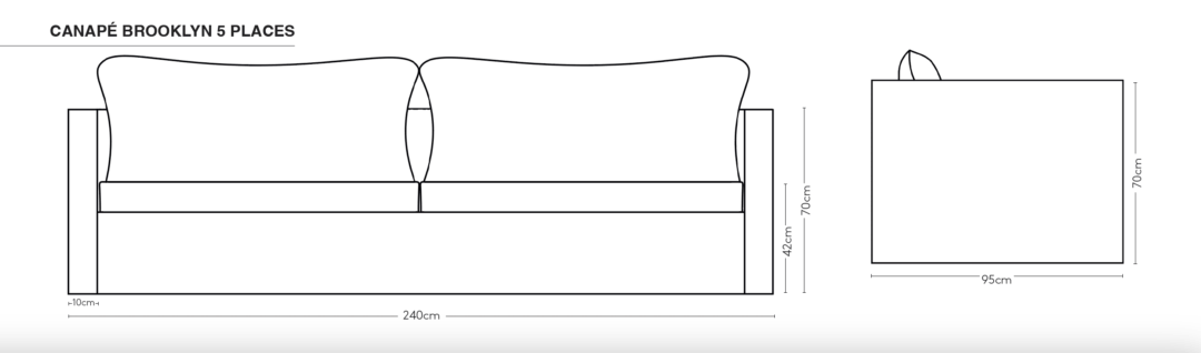 Canapé Brooklyn 5 places &#8211; HAOMY