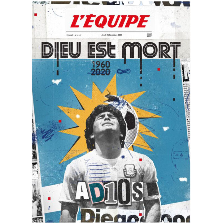 Affiche L’Equipe Maradona – Kubbick (Plakat)