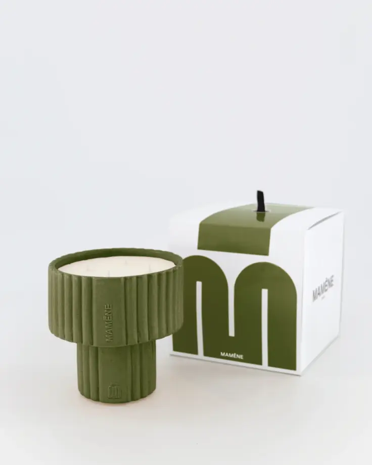 Bougie Podium Large Kaki Nelson – Mamene