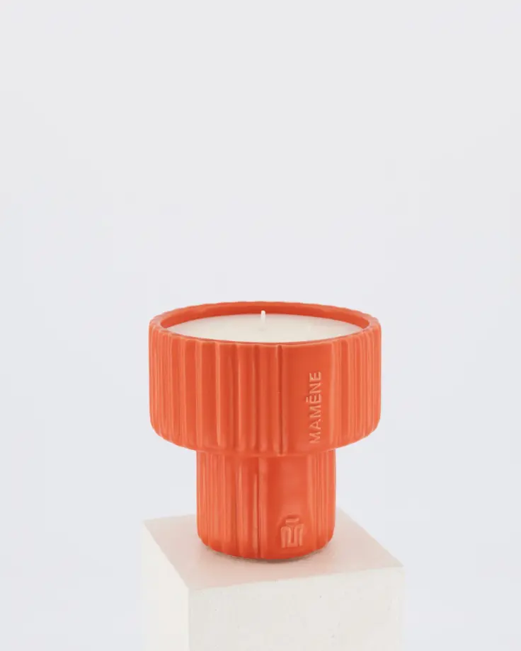 Bougie Podium Medium Orange Yvon &#8211; Mamene