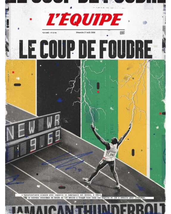 Affiche L’Equipe Usain Bolt – Kubbick (Plakat)