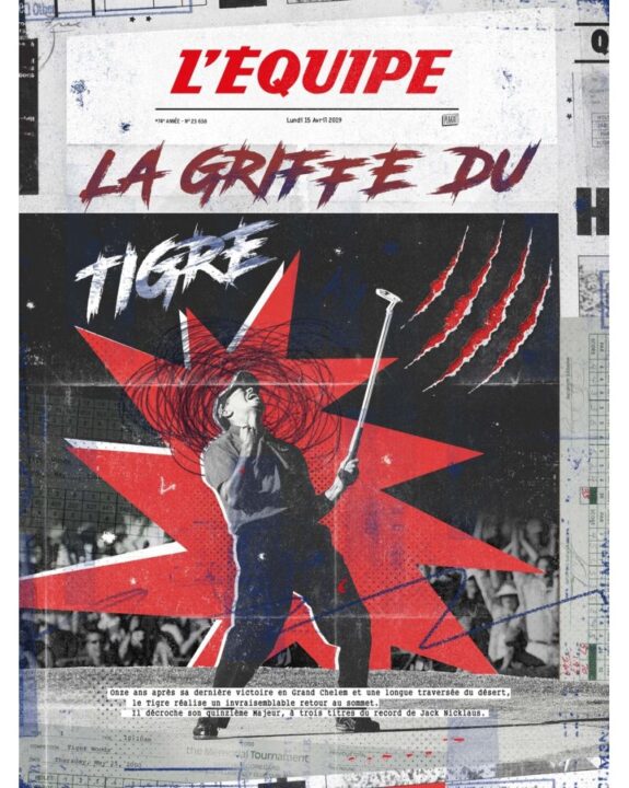 Affiche L’Equipe Tiger Woods – Kubbick (Plakat)