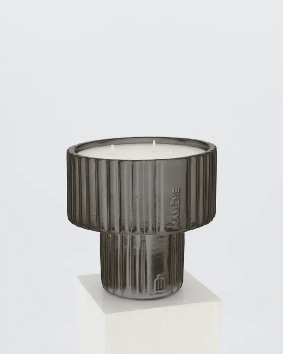 Bougie Podium Noir Métal Marcel &#8211; Mamene