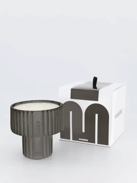 Bougie Podium Noir Métal Marcel &#8211; Mamene