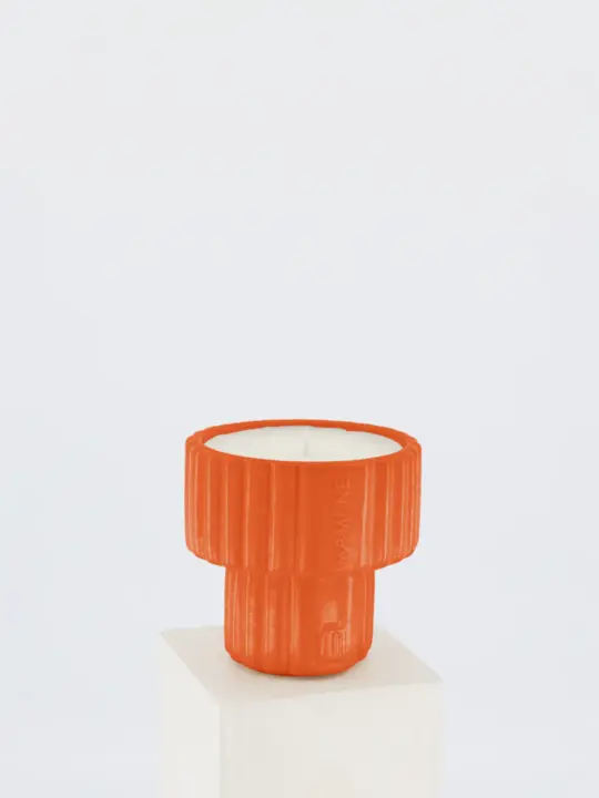 Bougie Podium Small Orange Corail Jeanne &#8211; Mamene