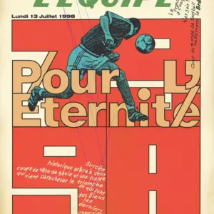 Plakat Affiche L'équipe Vintage France 98