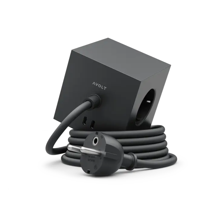 Multiprise avec Cable Square 1 Noir 3m – AVOLT
