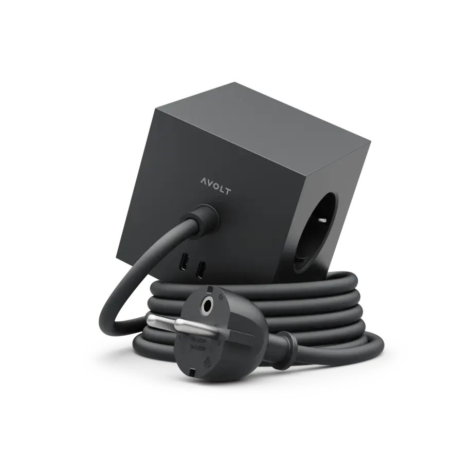 Multiprise avec Cable Square 1 Noir 3m – AVOLT