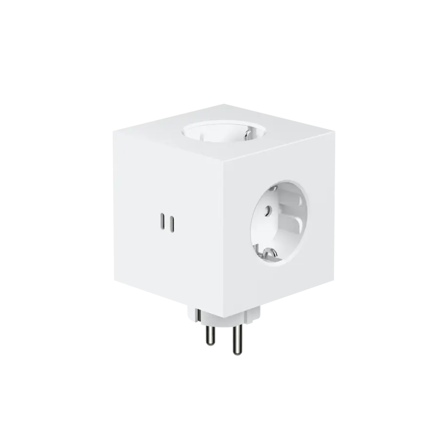 Multiprise Square 2 Blanc – AVOLT