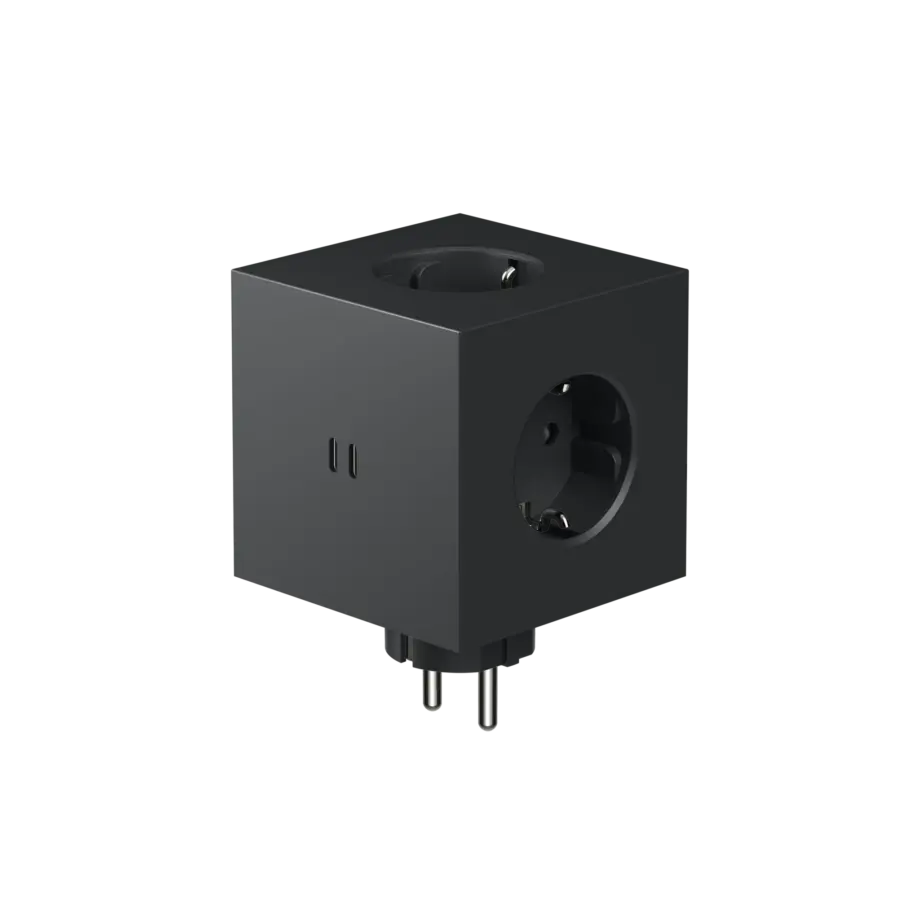 Multiprise Square 2 Noir – AVOLT