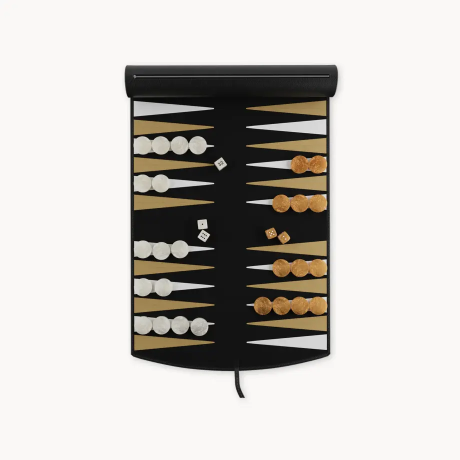 Backgammon de Voyage Carbon Onyx – MB Heritage