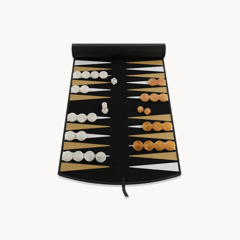 Backgammon de Voyage Carbon Onyx – MB Heritage