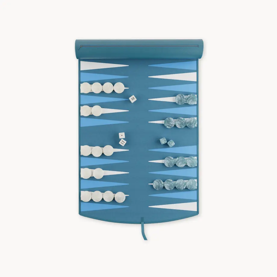 Backgammon de Voyage Royal Blue – MB Heritage