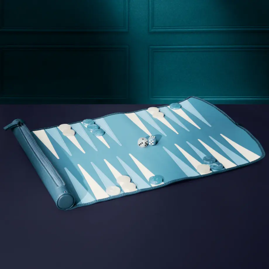 Backgammon de Voyage Royal Blue – MB Heritage