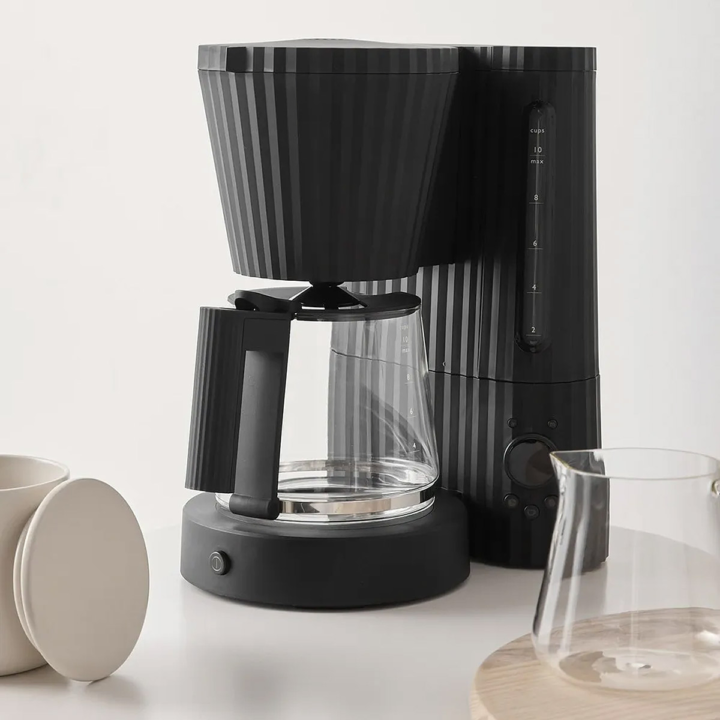 Cafetière filtre Plissé Noire – Alessi