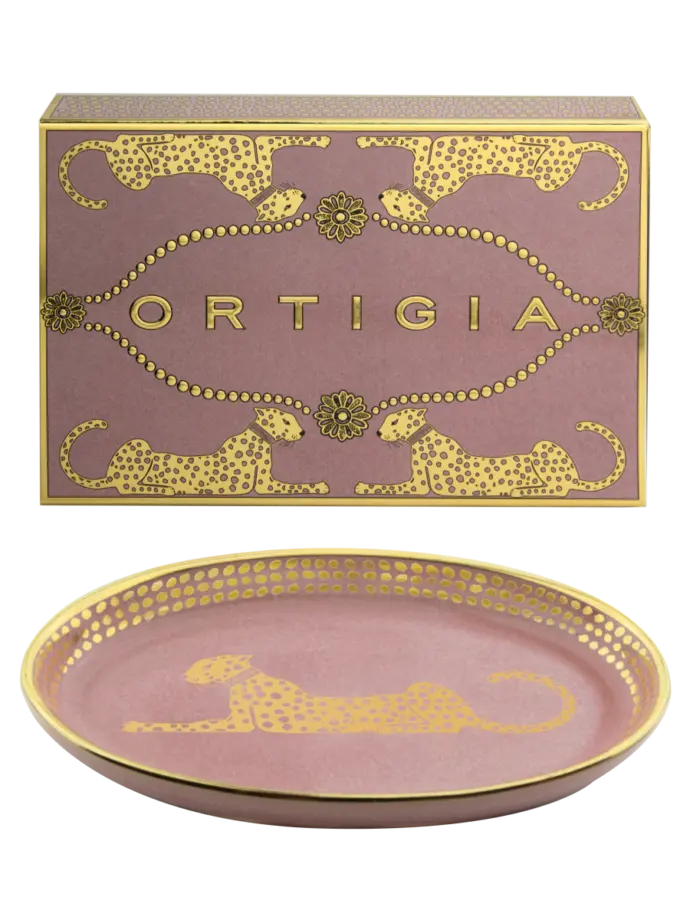 Plat Ovale en Verre « Pink Spotty »- Ortigia Sicilia