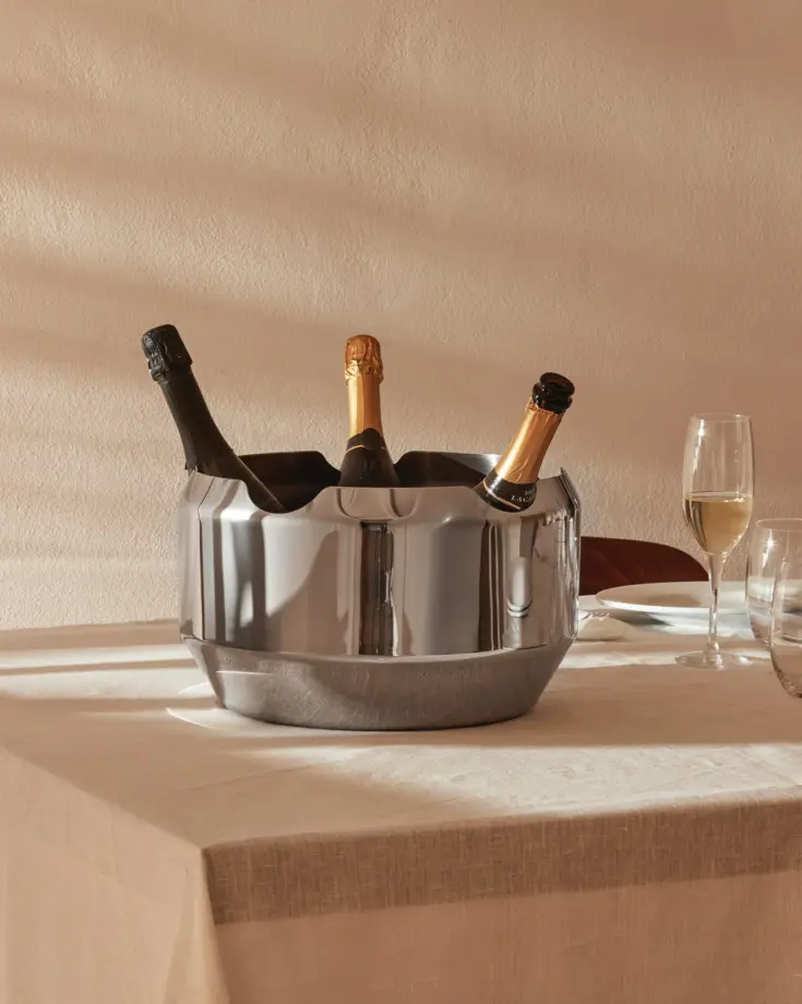Seau à champagne design Noè en acier brillant – Alessi