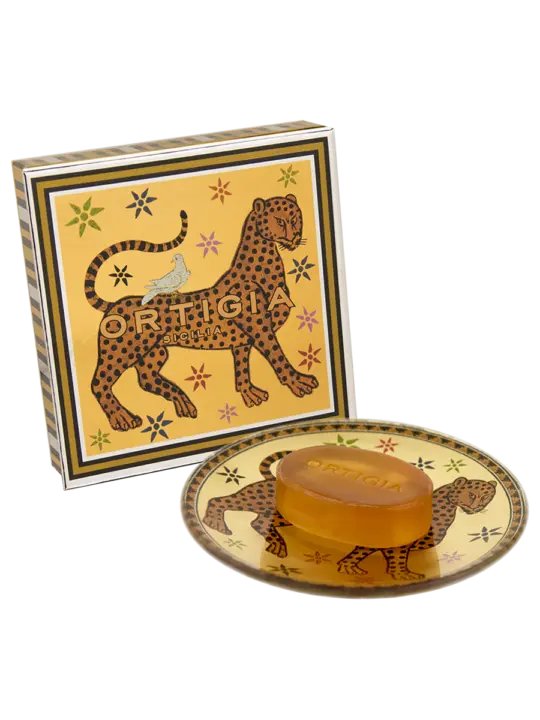 Savon et Porte-savon en Verre « Ambra Nera » – Ortigia Sicilia