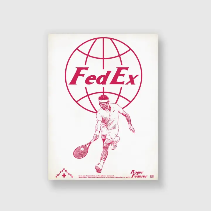 Affiche L&rsquo;Equipe Fedex Federer 2 – Kubbick (Plakat)