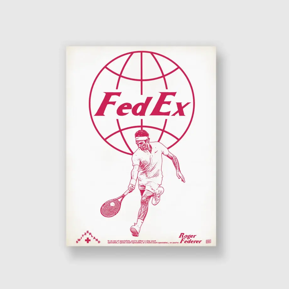 Affiche L&rsquo;Equipe Fedex Federer 2 – Kubbick (Plakat)