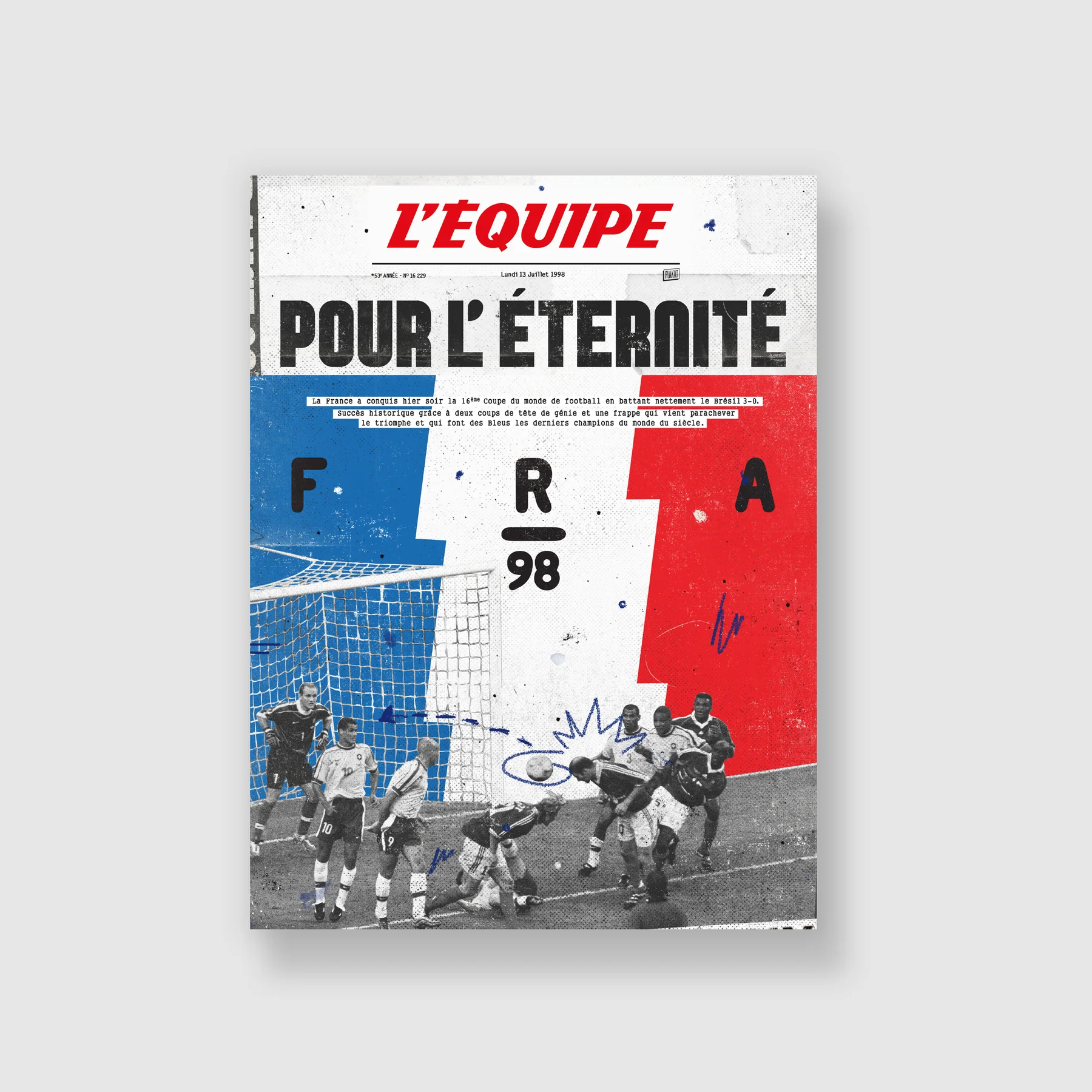 Affiche L’Equipe France 98 – Kubbick (Plakat)