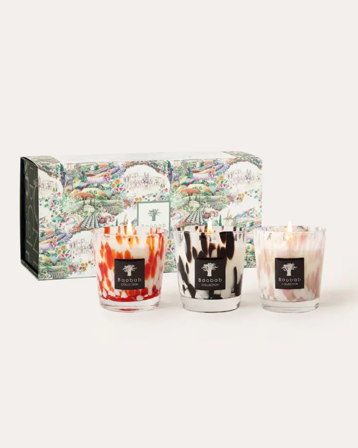 Coffret Trio de Bougies Pearls – Baobab Collection
