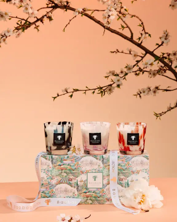 Coffret Trio de Bougies Pearls – Baobab Collection