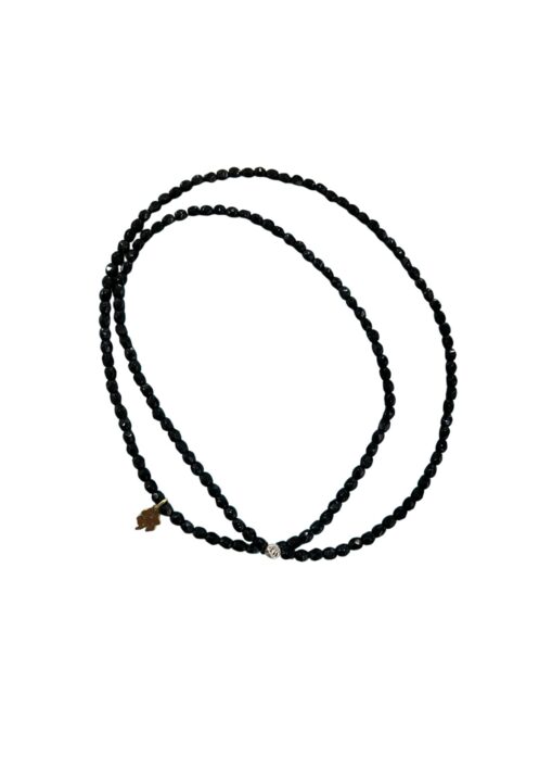 Bracelet 3 tours Noir Trèfles Doré – Têtes Blondes