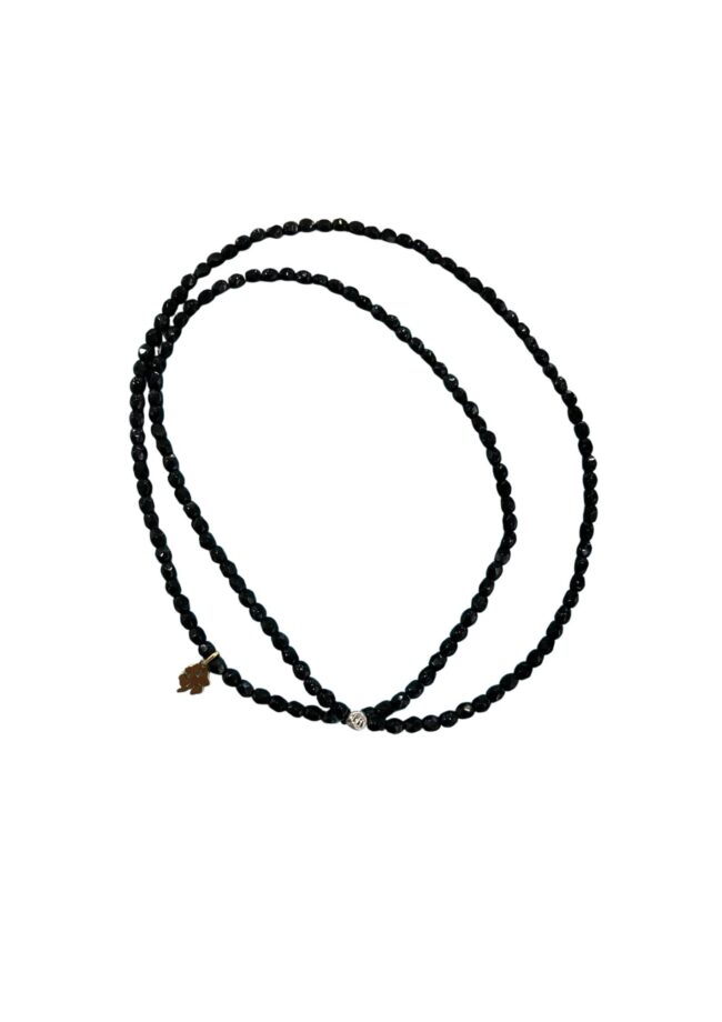 Bracelet 3 tours Noir Trèfles Doré – Têtes Blondes