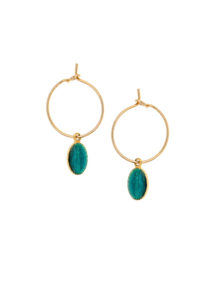 Mini Créoles Miracle Turquoise – Luj Paris