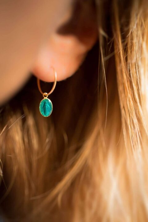 Mini Créoles Miracle Turquoise – Luj Paris