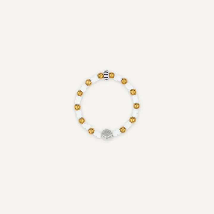 Bague Bliss Blanche – Têtes Blondes