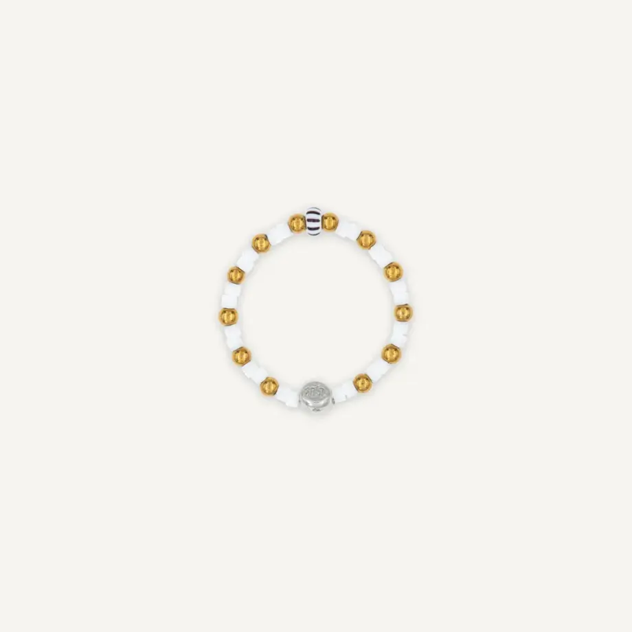 Bague Bliss Blanche – Têtes Blondes