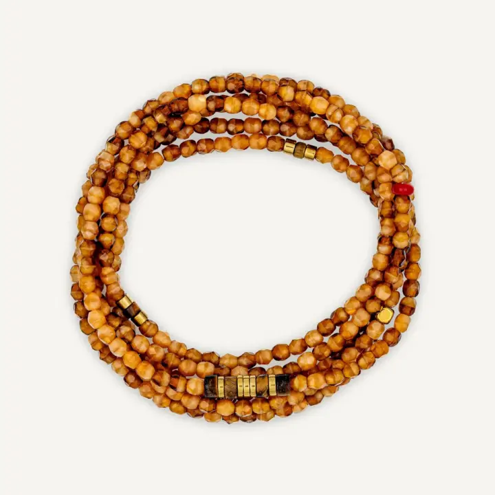 Collier Bracelet 6 Tours Joanna Caramel – Têtes Blondes