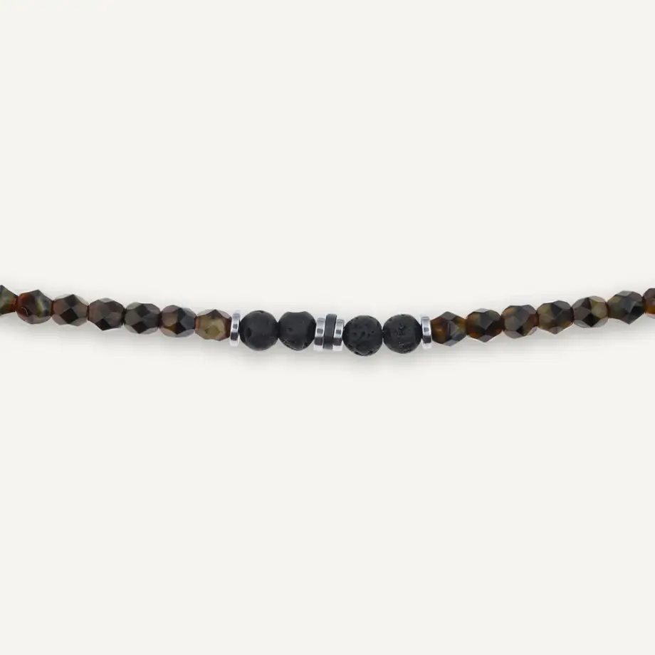 Bracelet Collier 3 tours Gentleman Brun – Tête Blonde