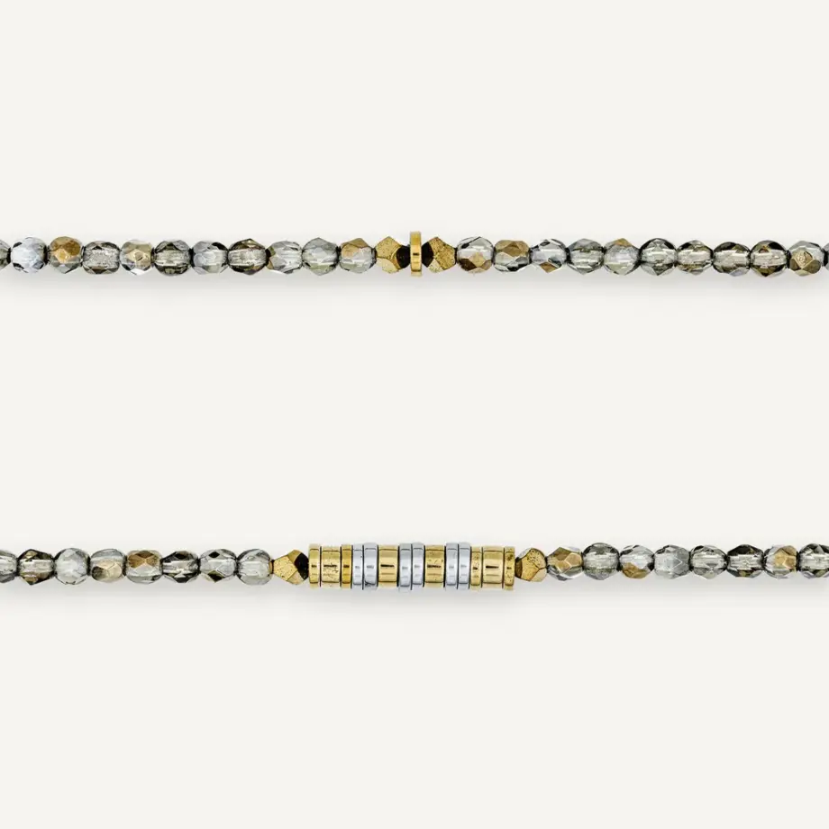 Collier Bracelet 6 Tours Lizbeth cristal – Têtes Blondes