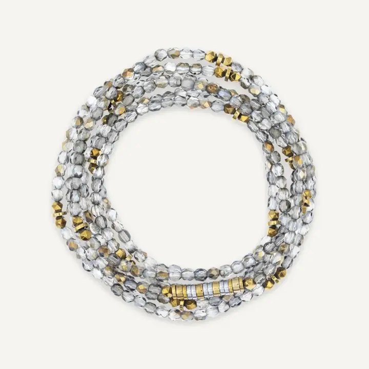 Collier Bracelet 6 Tours Lizbeth cristal – Têtes Blondes
