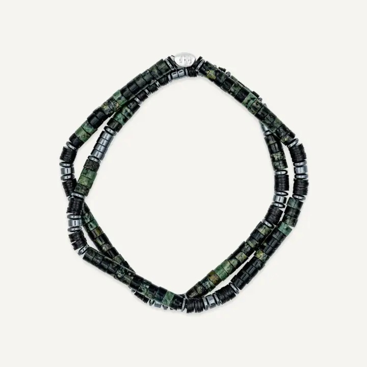 Collier Bracelet 2 Tours Lenny Jaspe Kambaba – Têtes Blondes