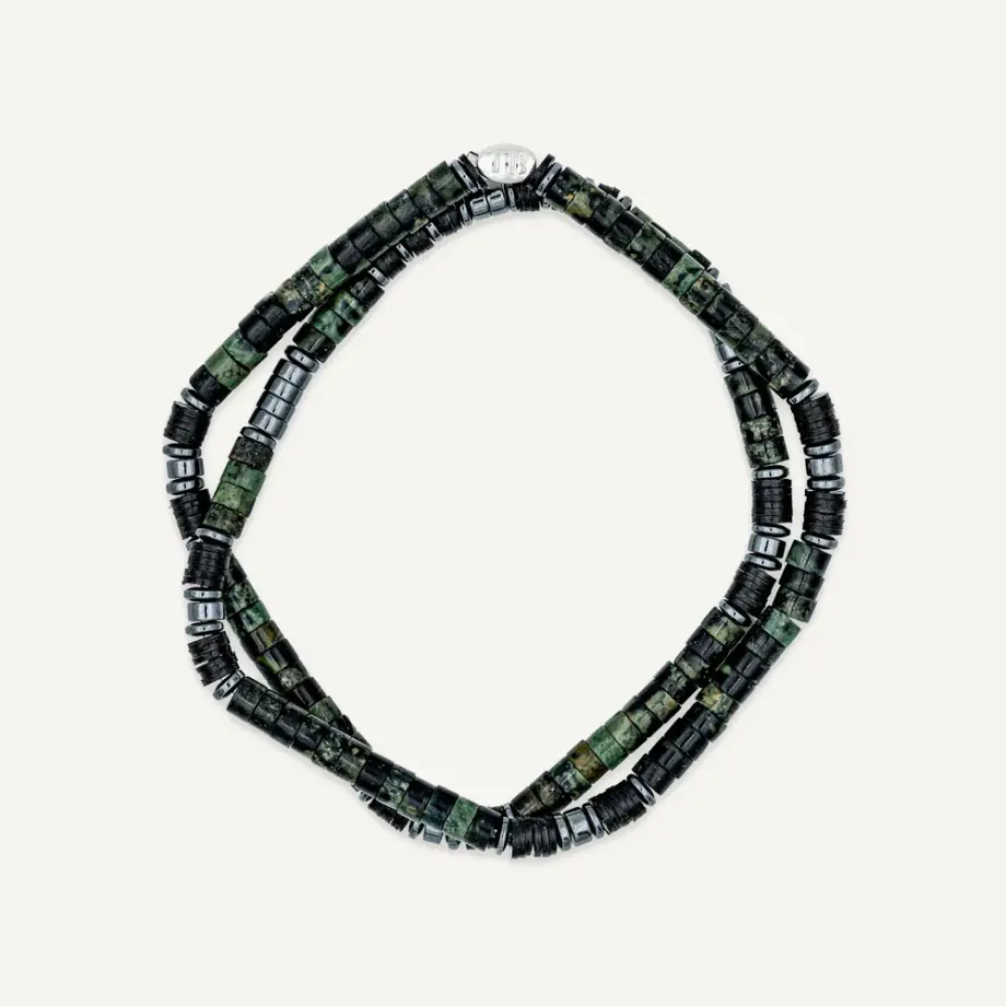 Collier Bracelet 2 Tours Lenny Jaspe Kambaba – Têtes Blondes