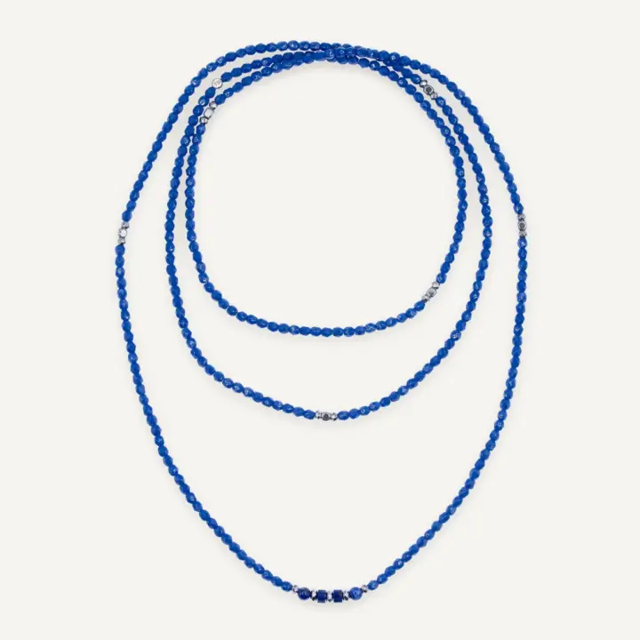 Collier Bracelet 6 Tours New Vero Bleu Majorelle – Têtes Blondes