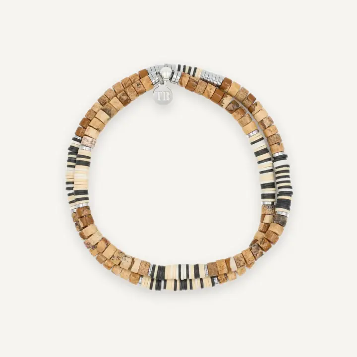 Collier Bracelet  2 Tours Sacha Caramel – Têtes Blondes