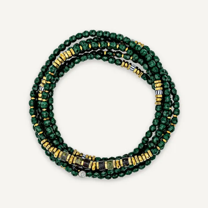Bracelet 6 tours Blondie Dark Green – Têtes Blondes