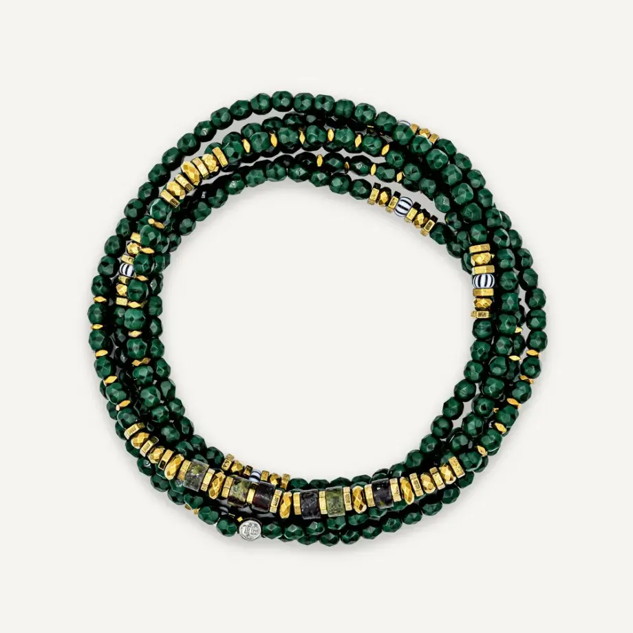 Bracelet 6 tours Blondie Dark Green – Têtes Blondes