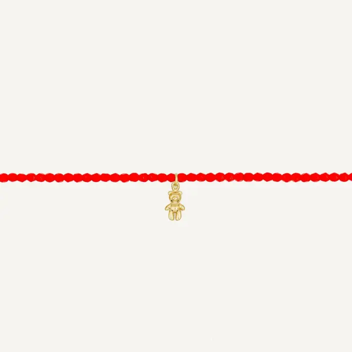 Bracelet 3 tours Rouge Doudou Dédé Doré – Têtes Blondes