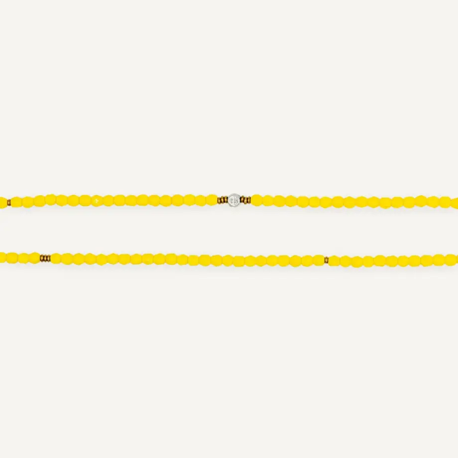 Bracelet 6 tours Anne Jaune – Têtes Blondes