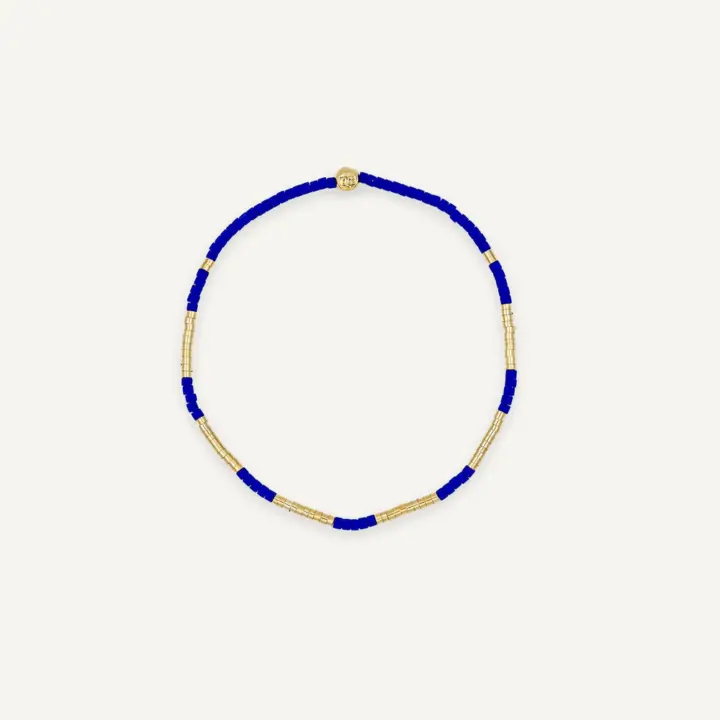 Bracelet 1 Tours Emma Bleu Cobalt – Têtes Blondes