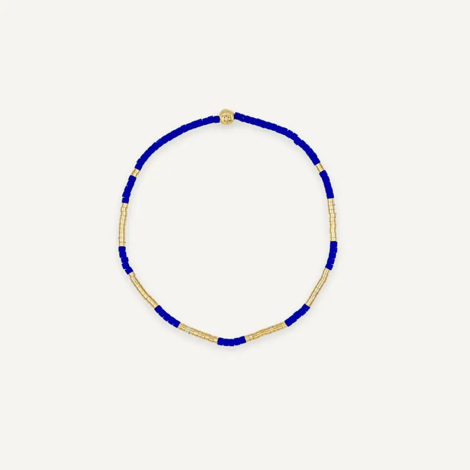 Bracelet 1 Tours Emma Bleu Cobalt – Têtes Blondes